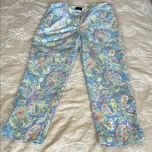 Talbots Paisley Ankle Pants - Multicolor